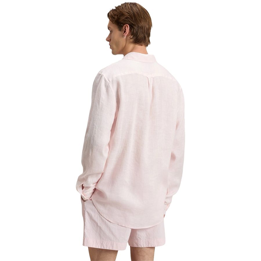 Camicia in puro lino tinta in capo da uomo Woolrich | CFWOSI20134316